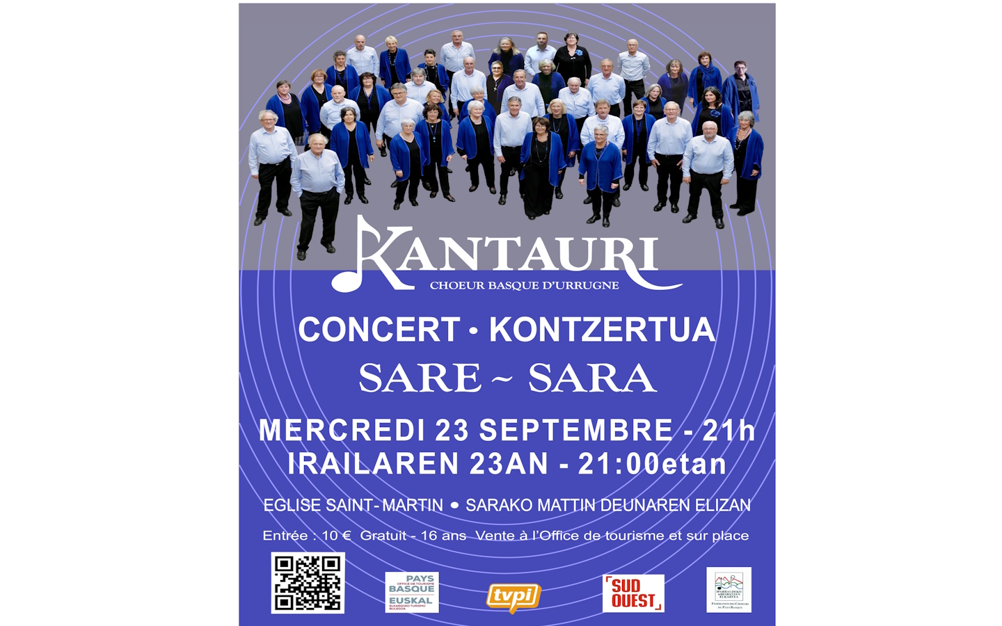 Concert de la chorale Kantauri Abesbatza