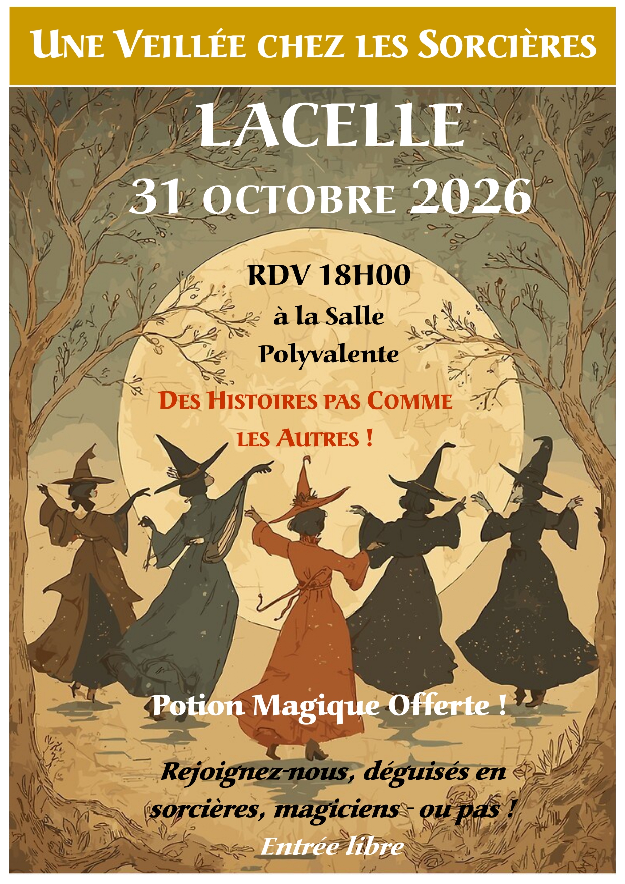 Lacelle fête Halloween : Une veillée chez les sorcières