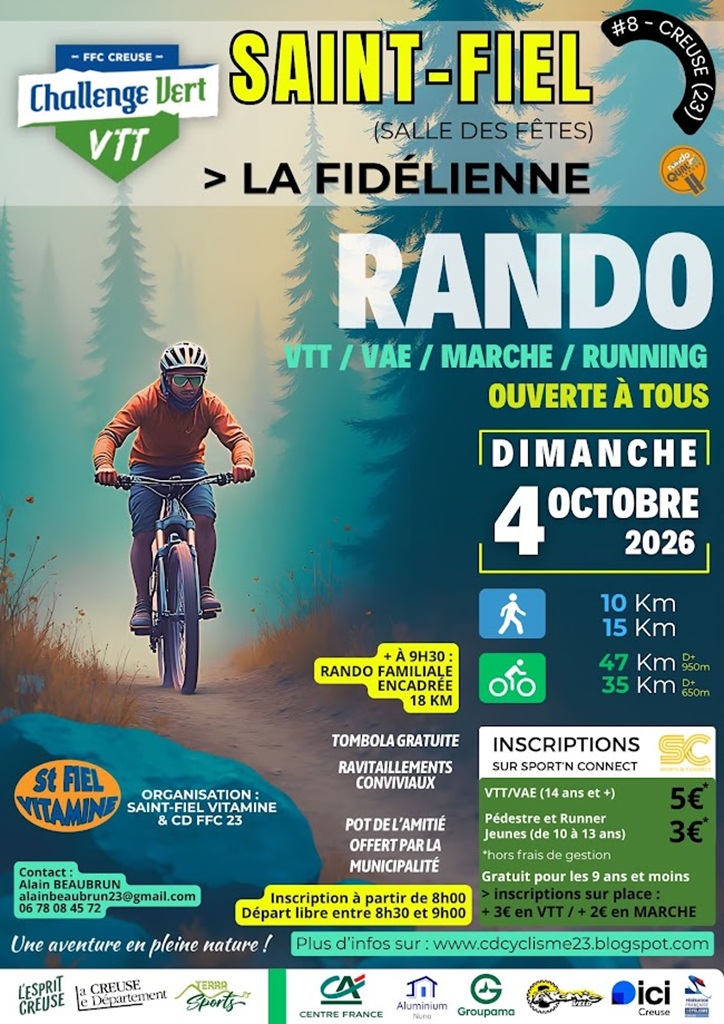 'La Fidelienne' : randonnée pédestre et vtt