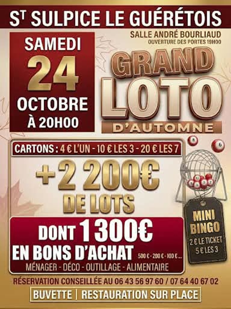 Flyer Grand Loto d'automne