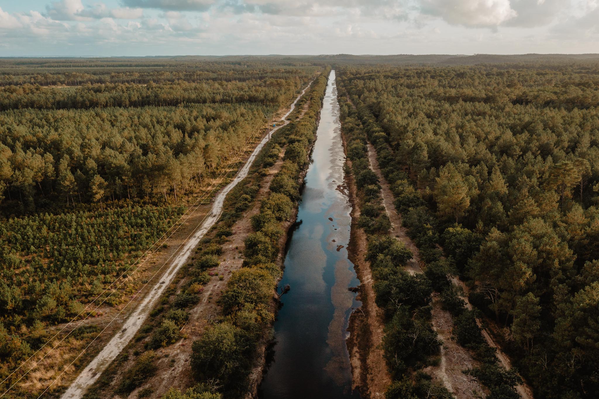 Pêche sur le canal des étangs du Porge