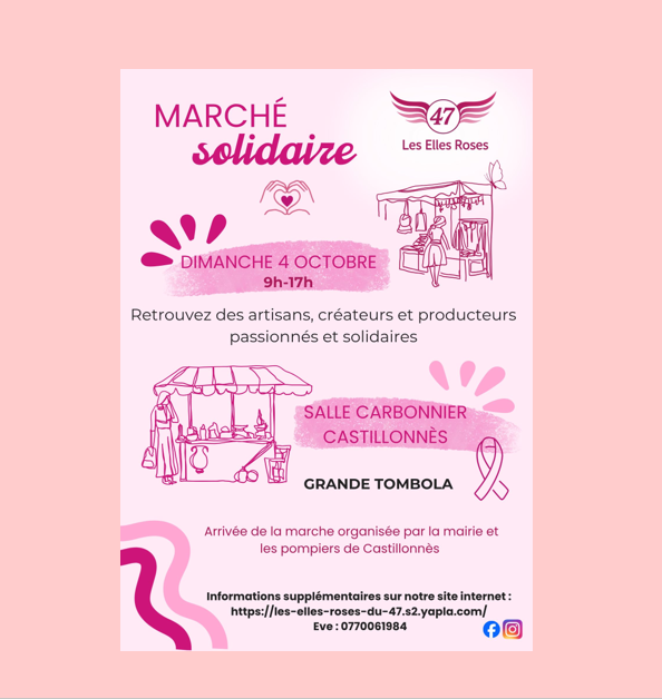 Marché solidaire pour Octobre Rose