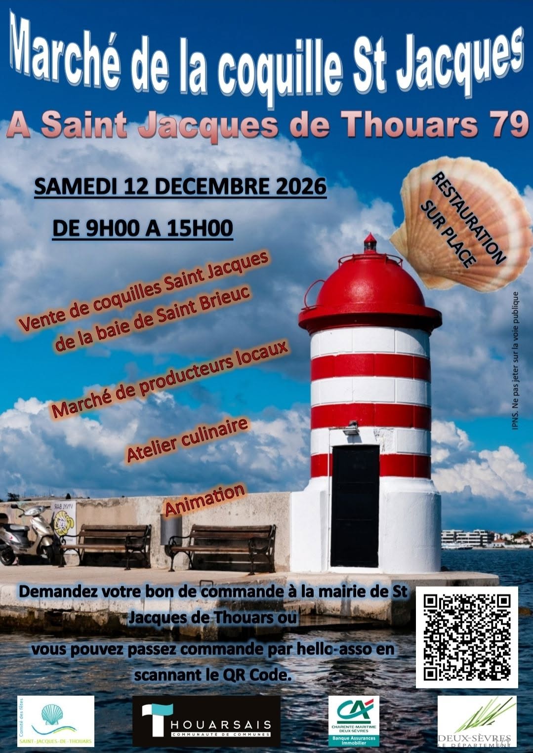 Marché de la coquille Saint Jacques