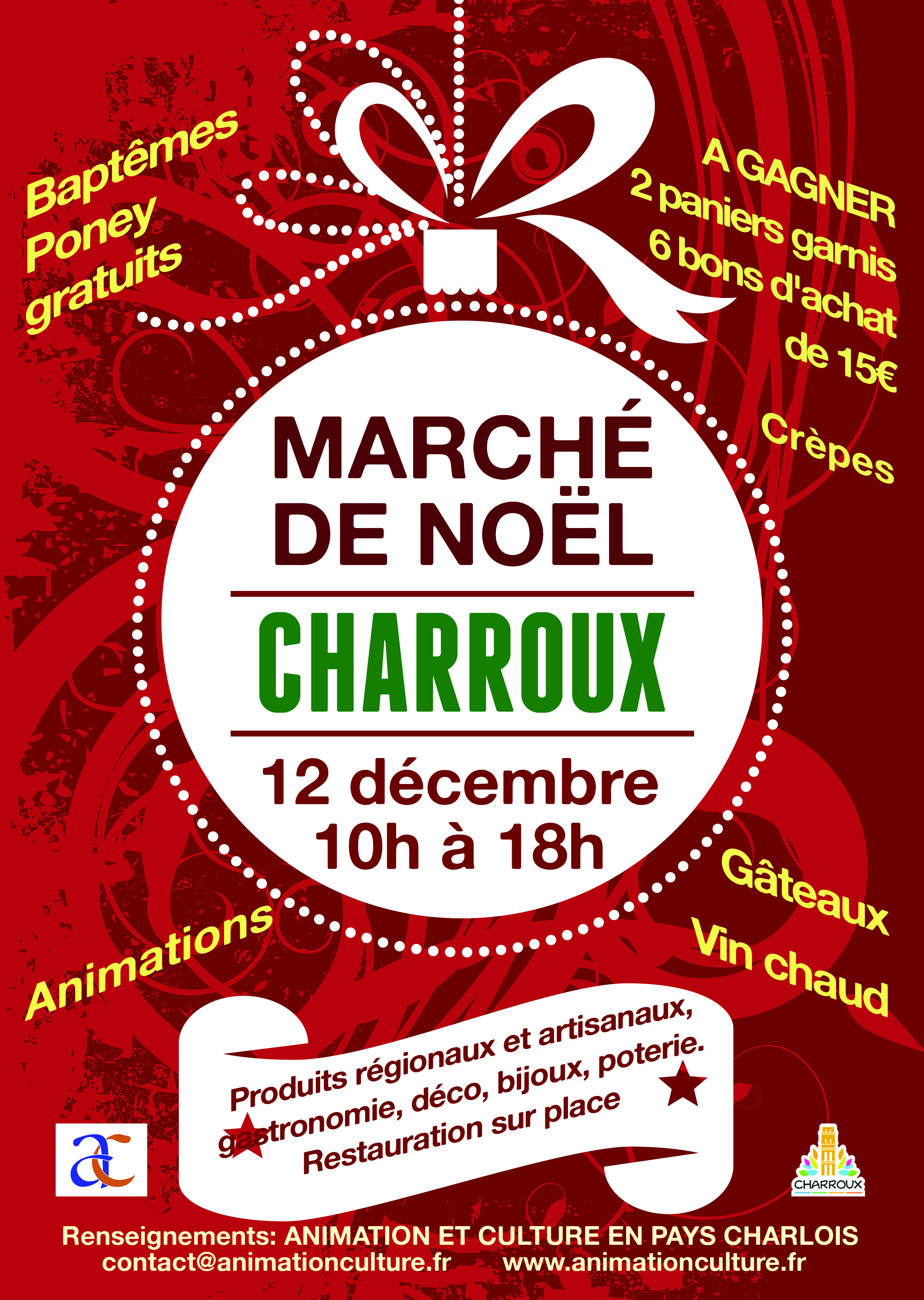 Affiche de Marché de Noël de Charroux
