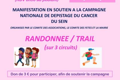 Octobre rose : randonnée / trail / VTT