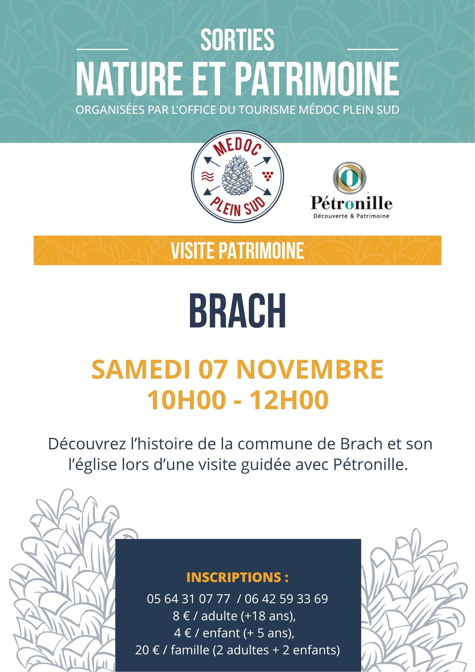 Sortie patrimoine : Histoire et patrimoine de la ville de Brach