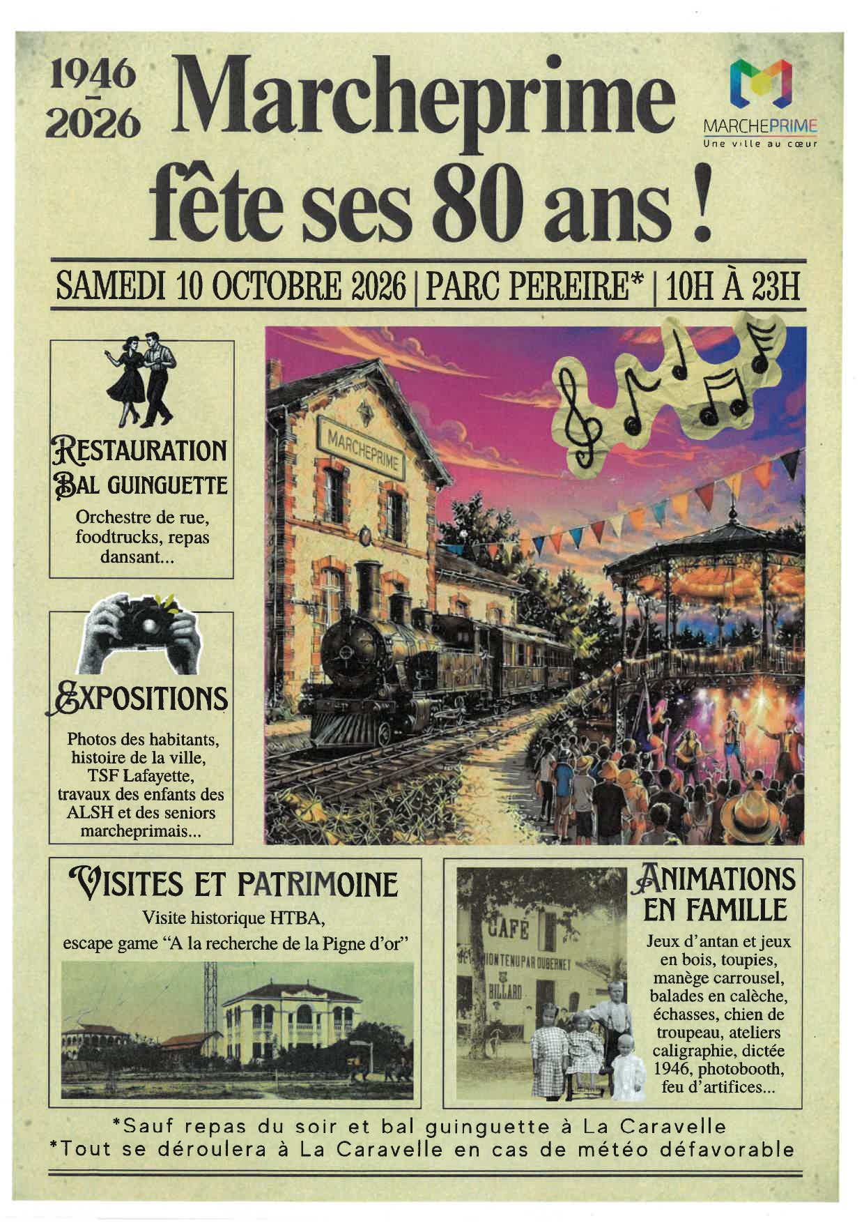 Marcheprime fête ses 80 ans : 1946-2026