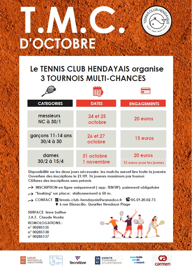 Tennis - Tournoi "Messieurs" de NC à 30/1