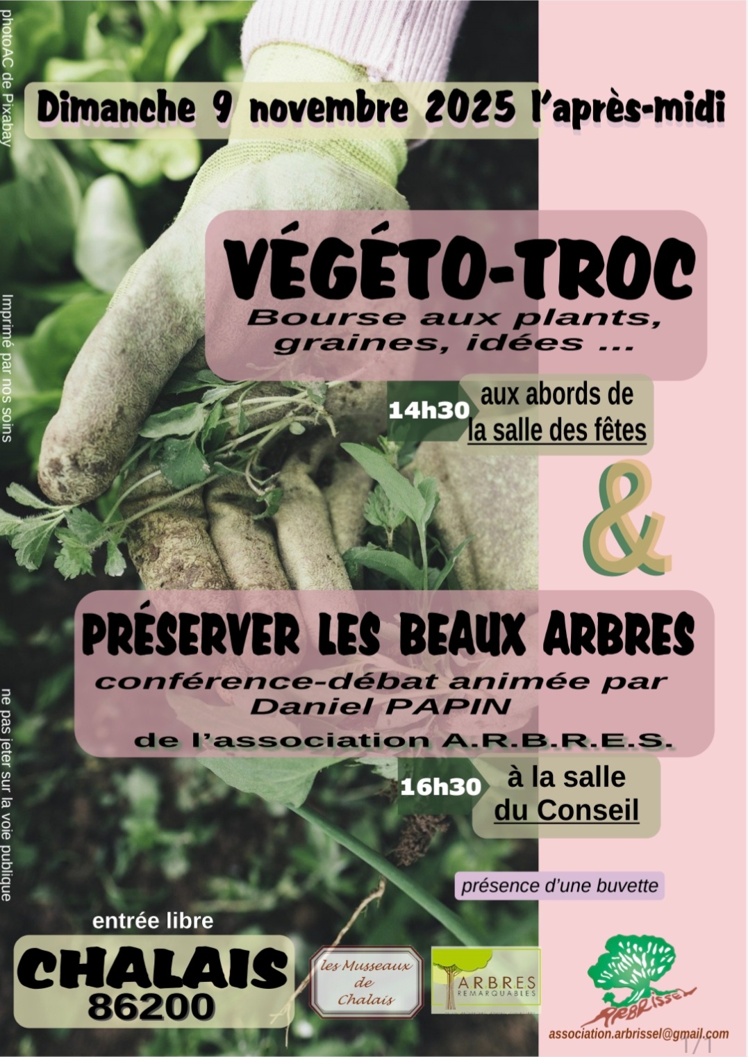 Végéto-troc et Conférence à Chalais