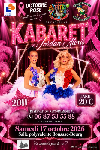 Octobre rose : Kabaret Jordan et Alexis
