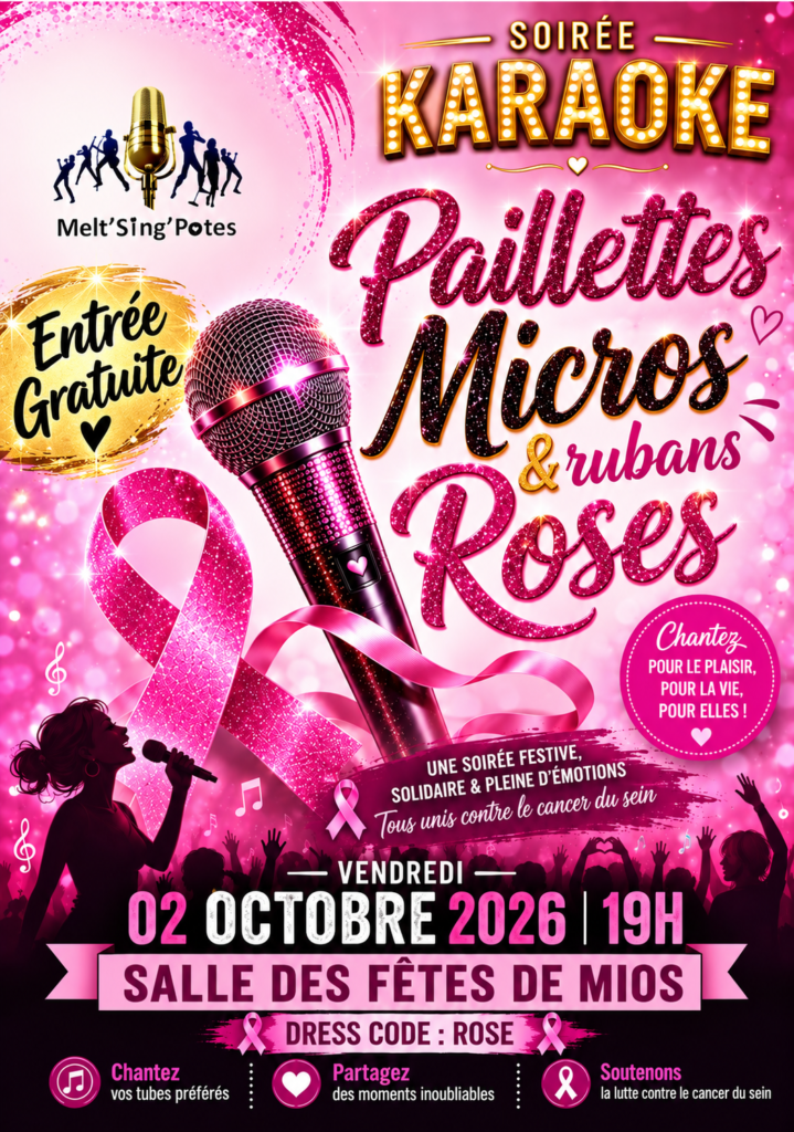Melt&rsquo;Sing&rsquo;Potes : soirée karaoké au profit d&rsquo;octobre rose