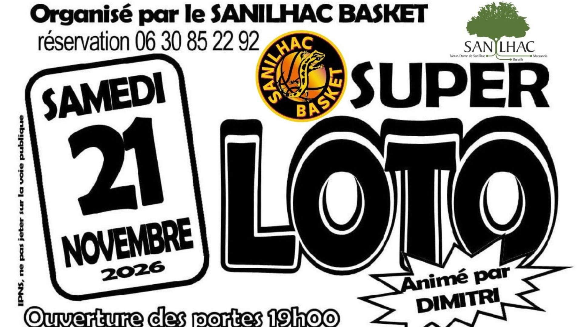 Super loto du club de basket de Sanilhac