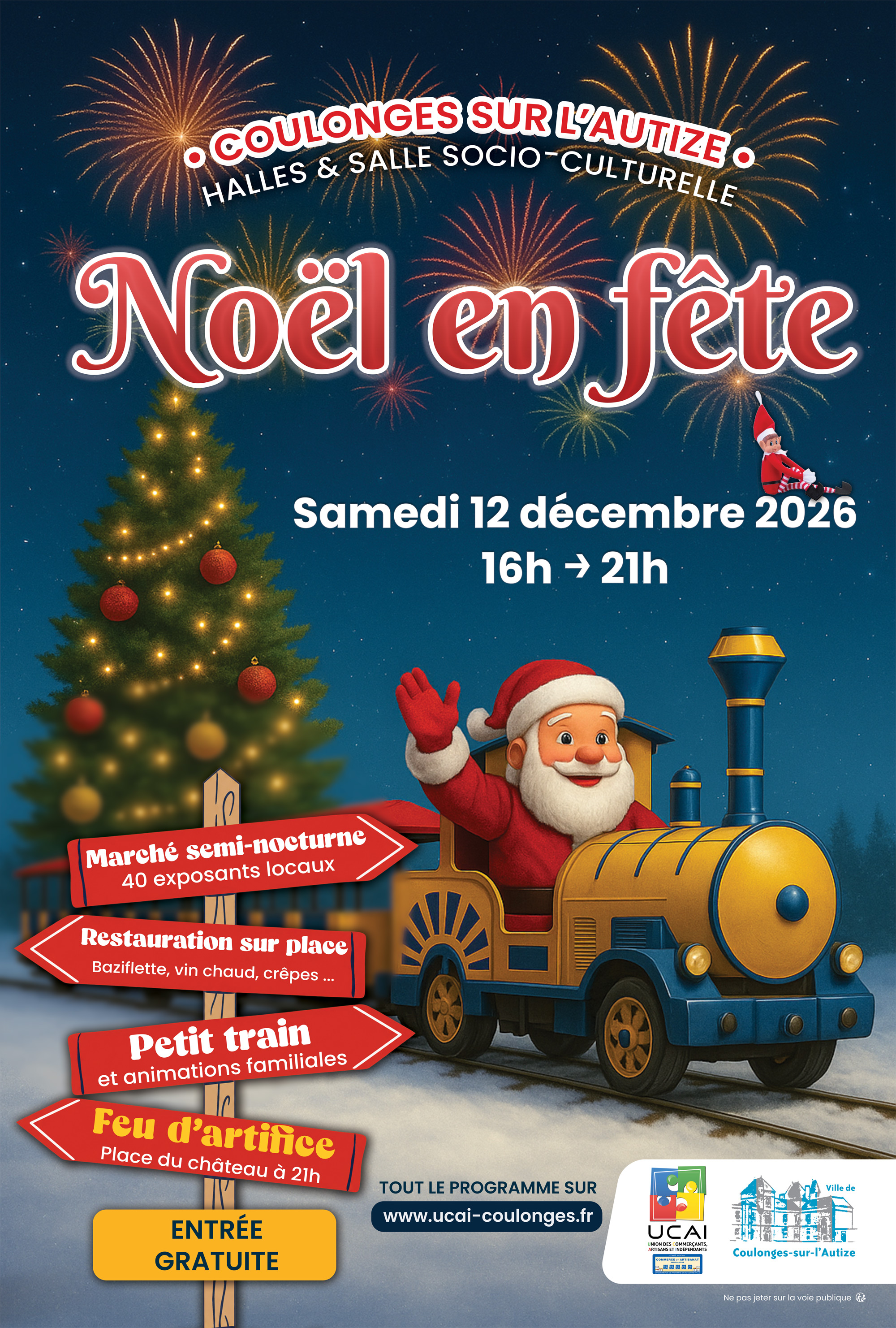Noël en fête - Marché semi-nocturne et feu d'artifice