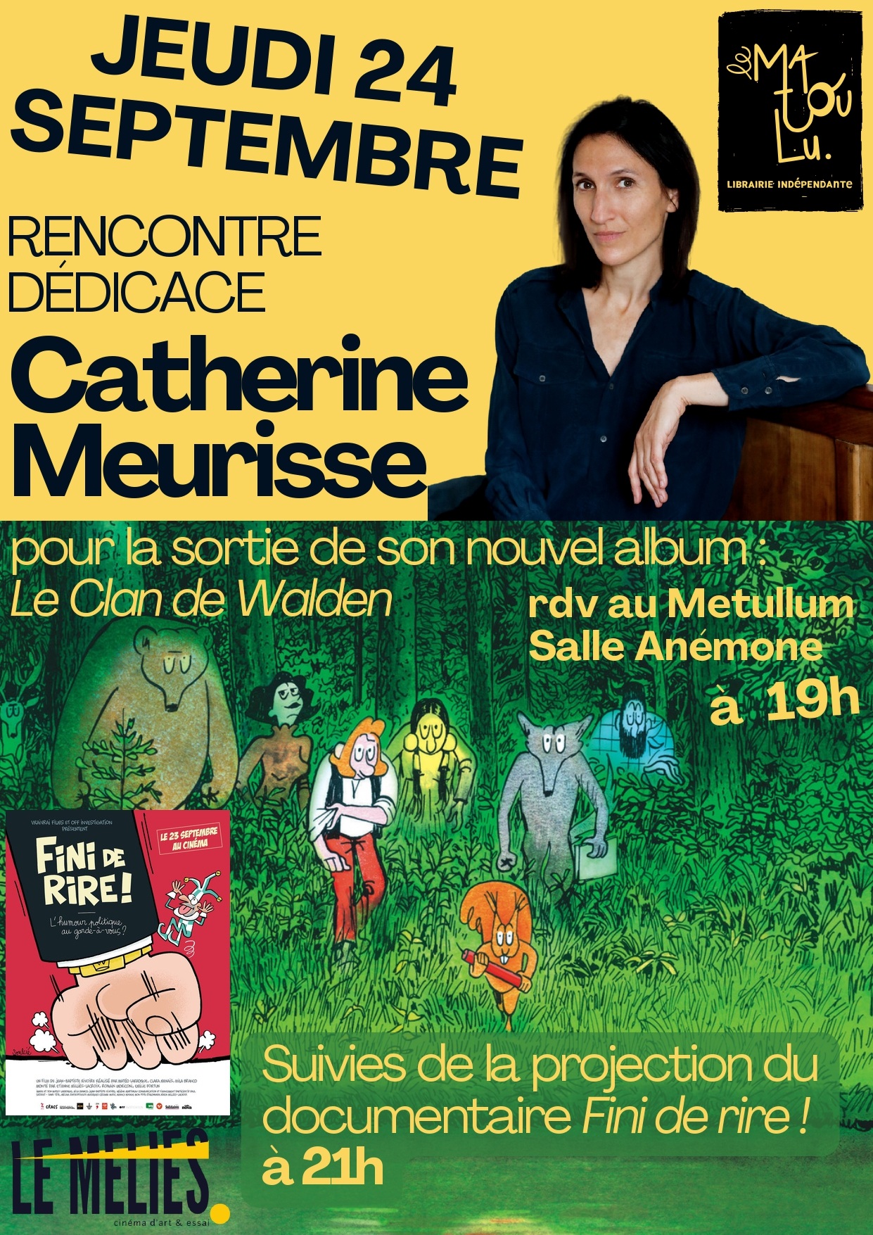 La librairie Le Matoulu et le cinéma Le Méliès s'associent pour un évènement