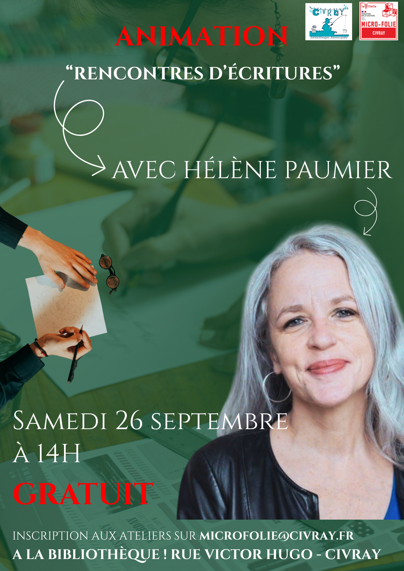 Animation "Rencontre d'écritures" avec Hélène Paumier