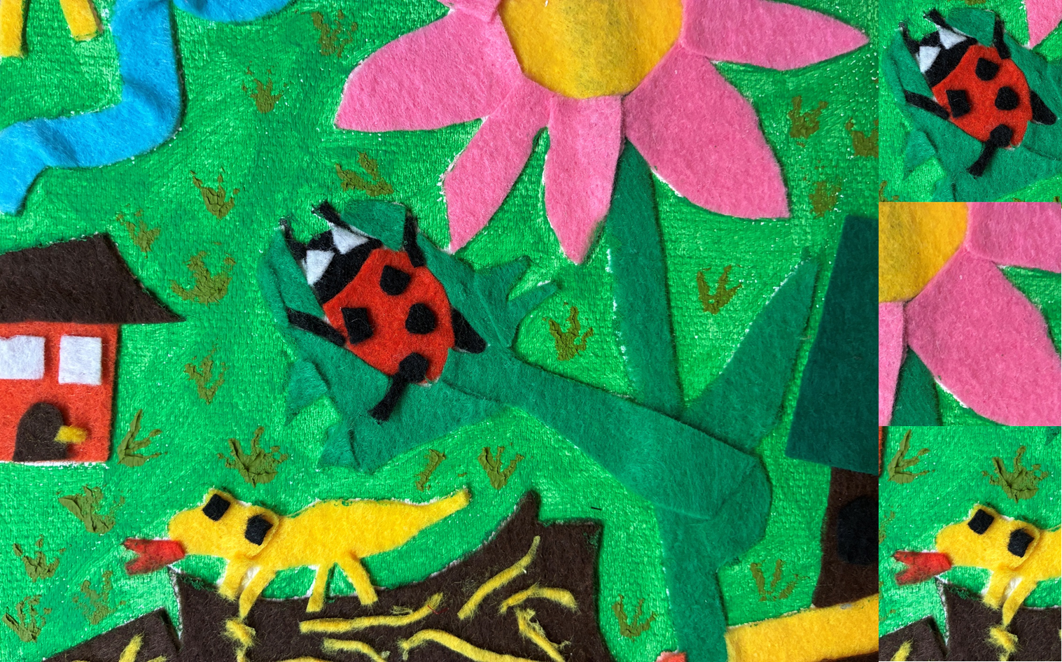 Atelier Famille au Musée Marzelles : Patchwork multicolore