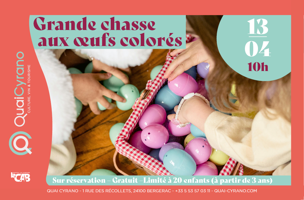 Pâques à Quai Cyrano : grande chasse aux œufs colorés