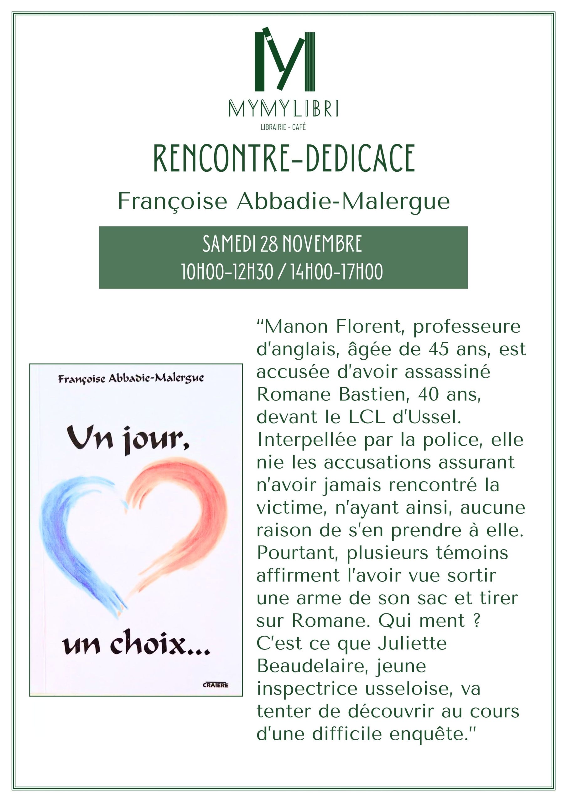 Dédicace avec Françoise Malergue