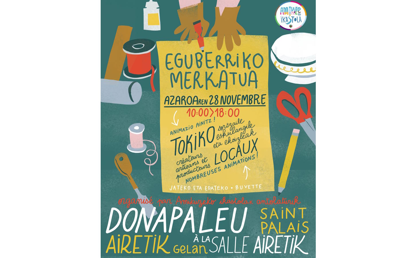 Affiche de Marché de Noël - Eguberriko Merkatua