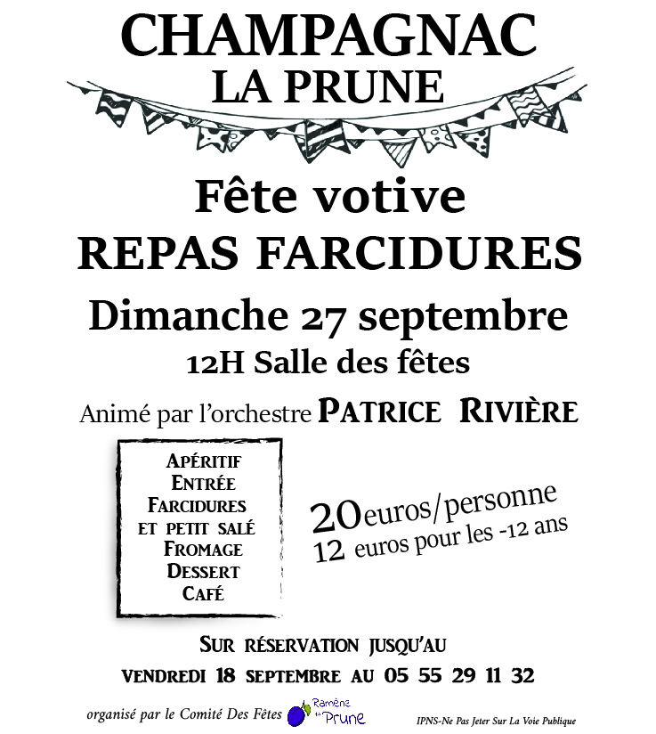 Fête votive - Repas farcidures