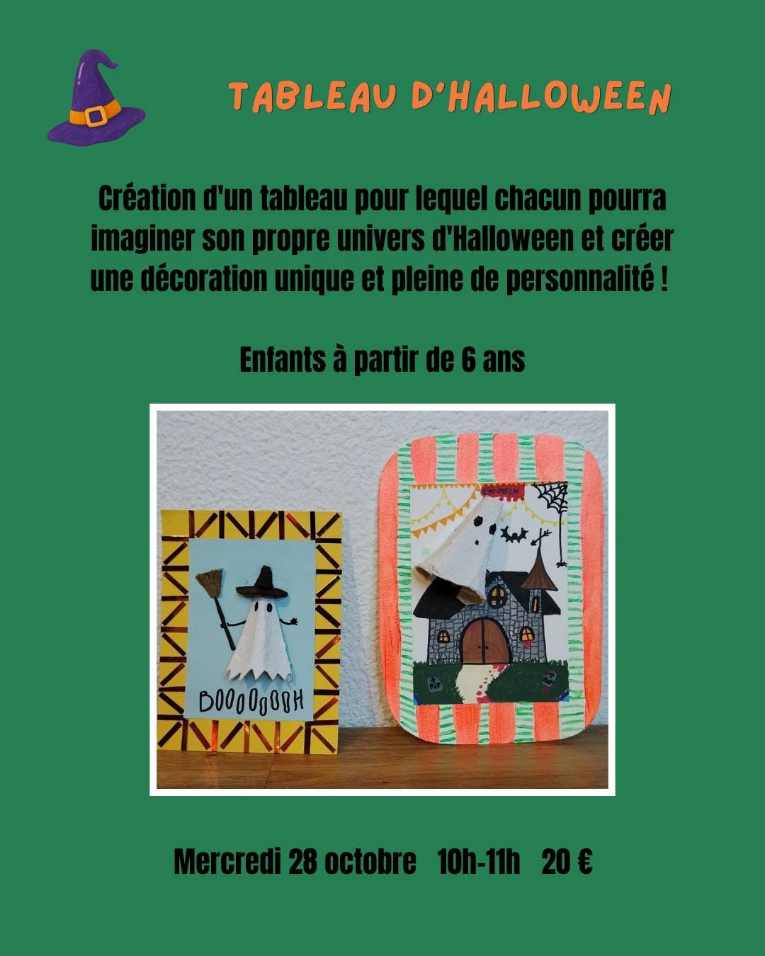 Atelier enfant tableau d'Halloween - Kompo Concept