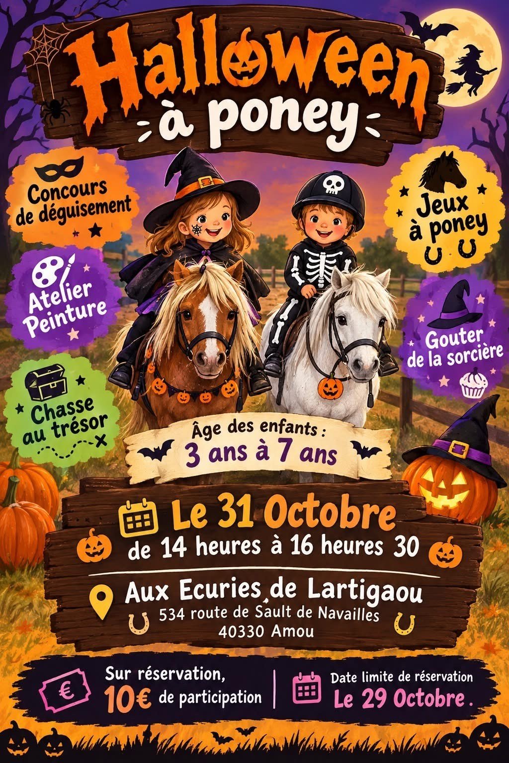 Halloween en poney