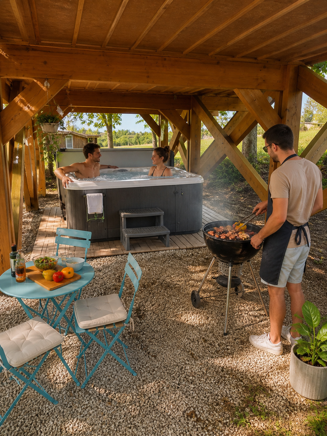 Cabane sur pilotis Ouetou clim spa et piscine