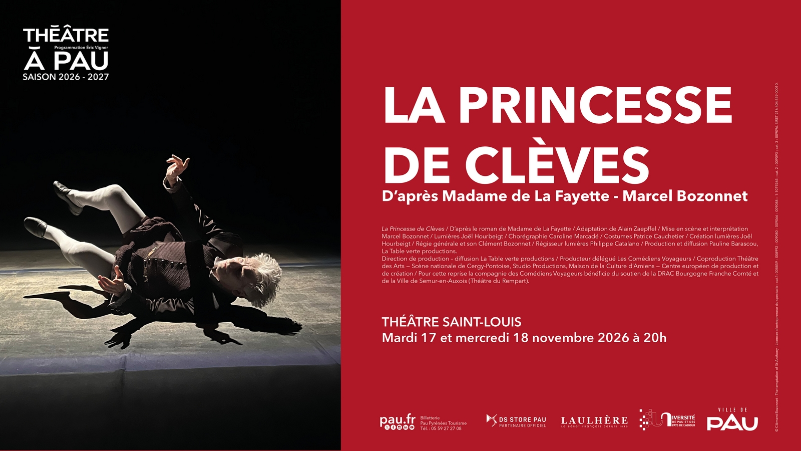 Saison Théâtre à Pau - La princesse de Clèves