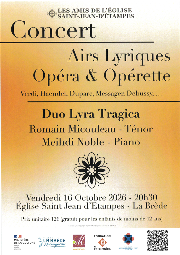 Affiche ou photo : Concert Airs Lyriques Opéra & Opérette