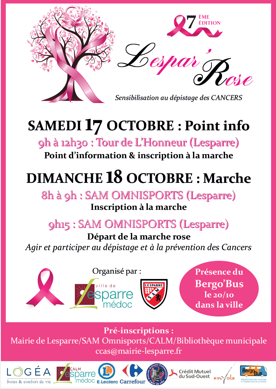 Octobre Rose 2026 : la Marche Lespar'Ose