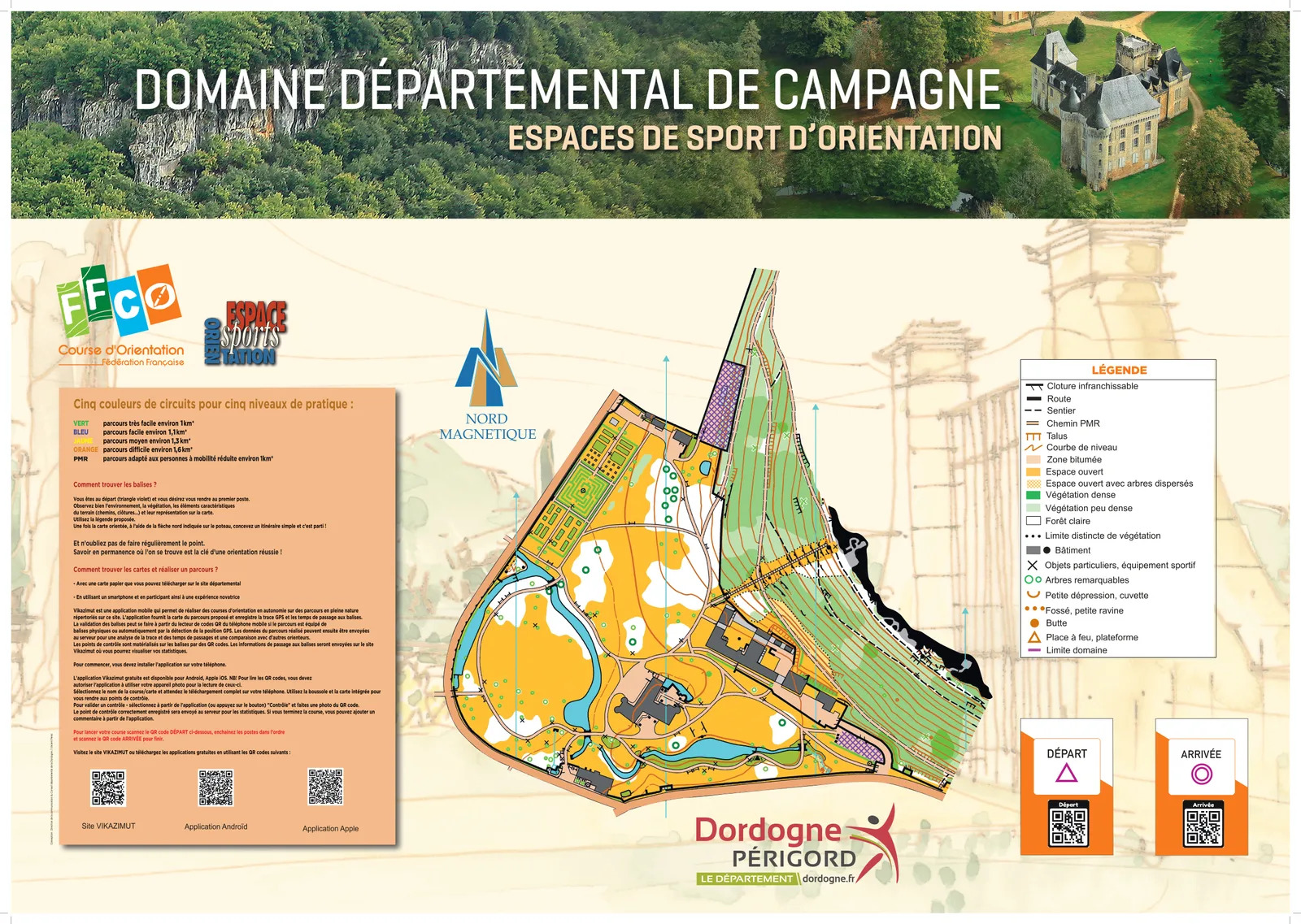Circuit course d'orientation - parcours bleu