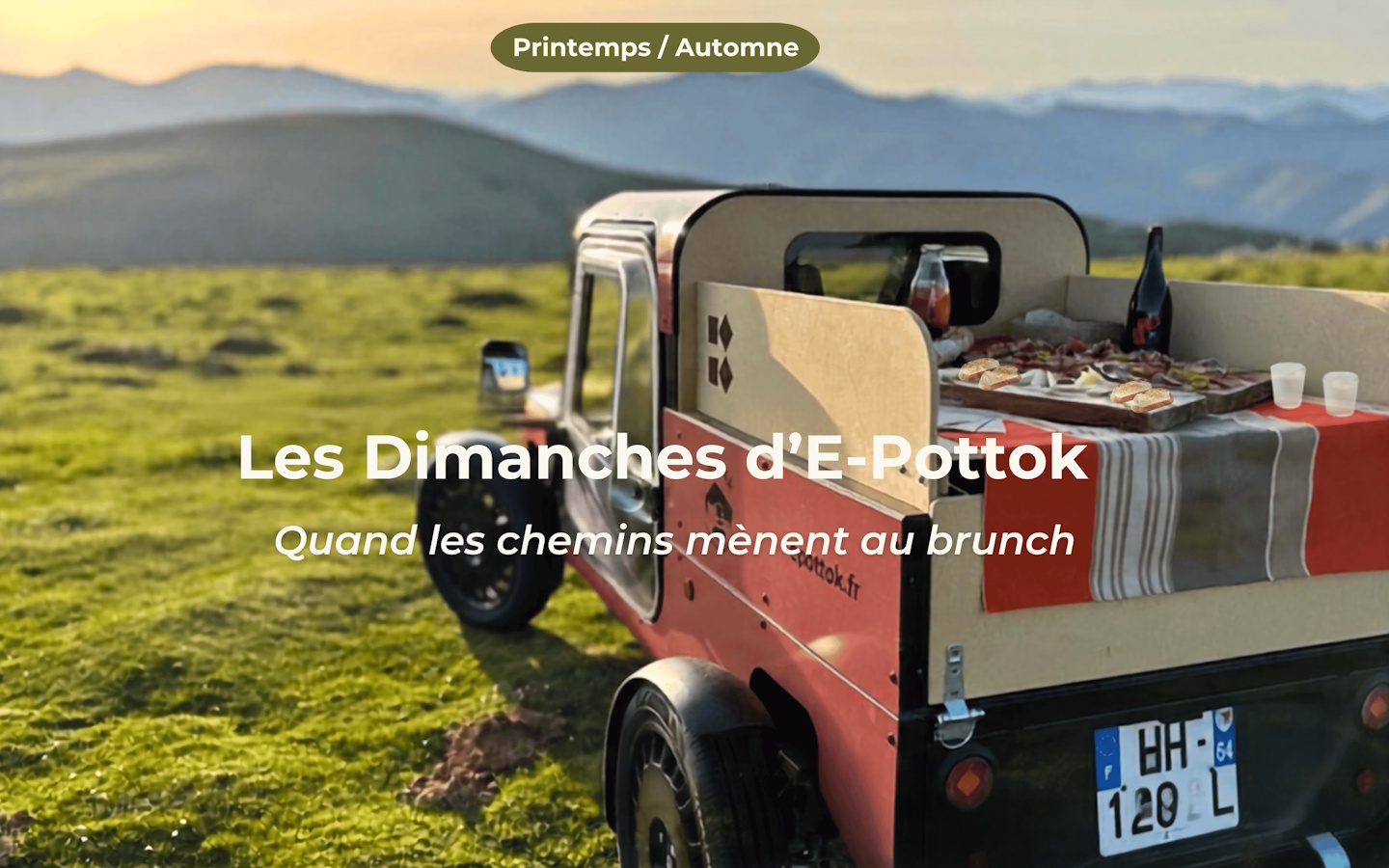 Randonnée en quadricycle électrique et brunch au coeur des montagnes avec E-POTTOK