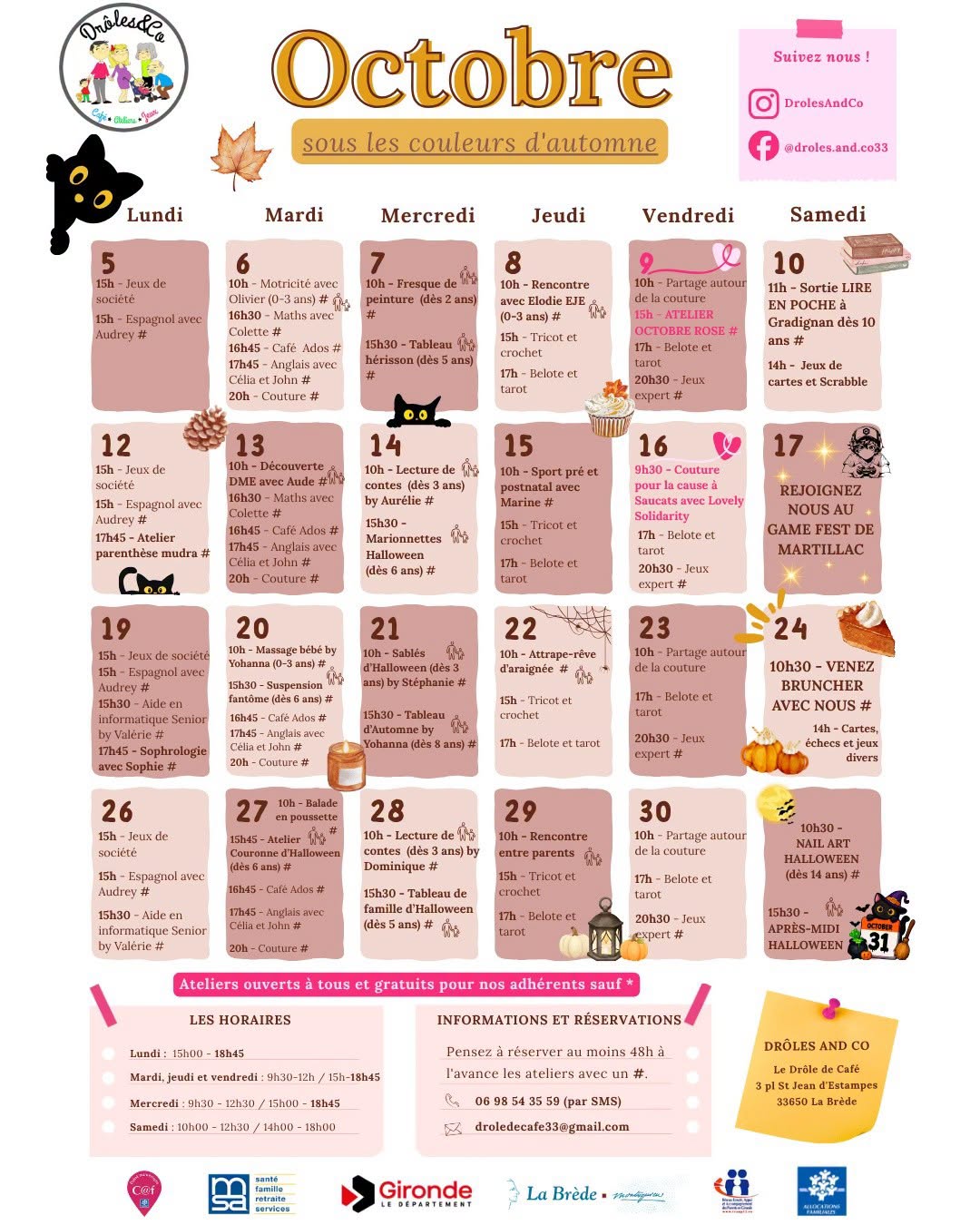 Halloween au café Drôles & Co