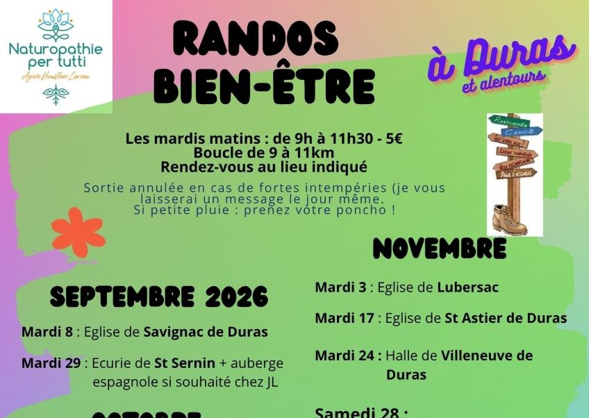 Rando marche sportive autour de Duras