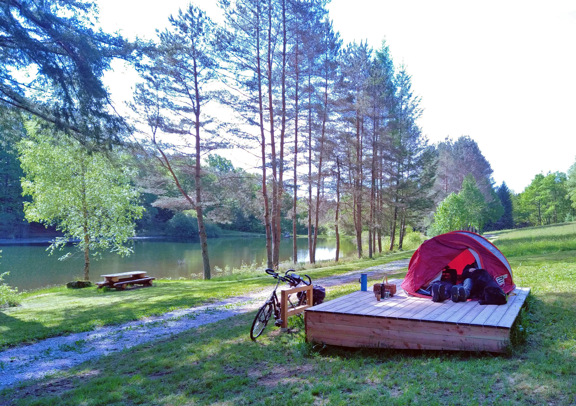 Aire de bivouac de la Tine à Sarran