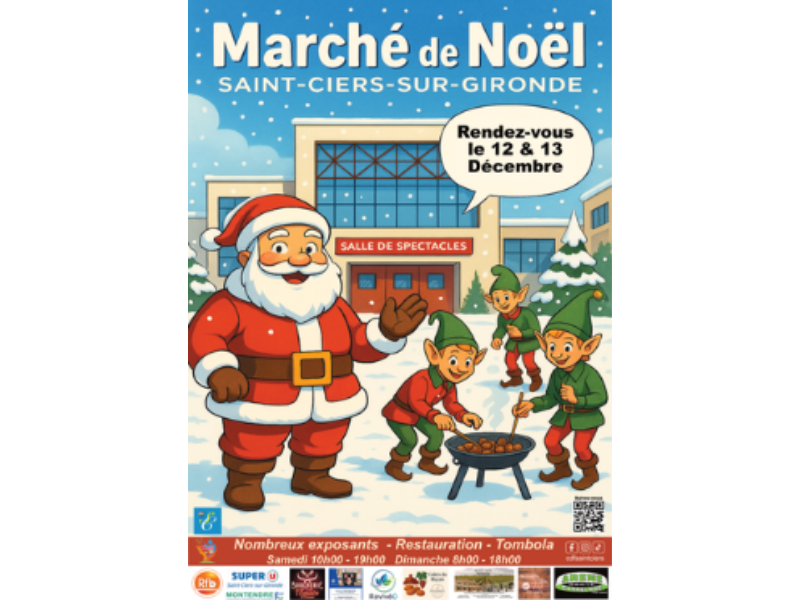 Affiche de Marché de Noël de Saint Ciers sur Gironde