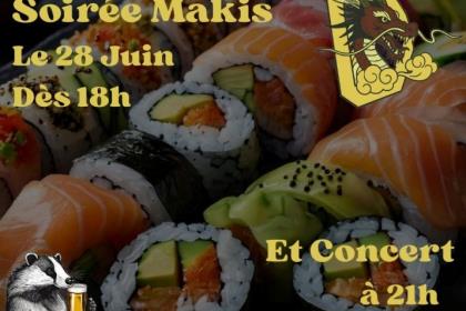 Soirée makis et concert