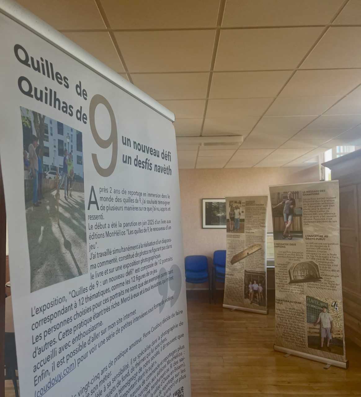 Exposition : Les quilles de neuf s'exposent à la Mairie !
